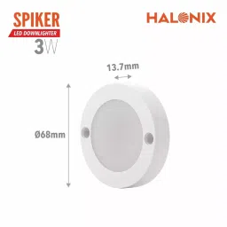 Halonix Spiker LED Down Lighter Round 3 W 6500 K, Cool White (Pack of 2 Pcs) image 4