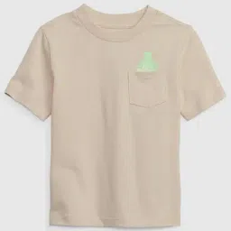 GAP Boys Beige Relaxed Fit Graphic Short Sleeves T-Shirt-picture-25