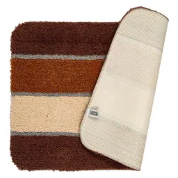 Saral Home Brown Polyester Anti-Skid Bathmat (50x70 cm) image 4