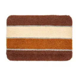 Saral Home Brown Polyester Anti-Skid Bathmat (50x70 cm) image 3