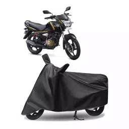 Auto Pearl Polyester Two Wheeler Cover for TVS Victor Premium (Grey)-picture-16