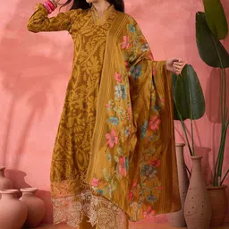 SAINOOR Floral Printed Unstitched Dress Material-image-64