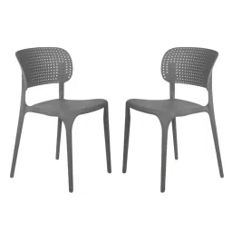 Rose Eva Cafe Elegant Chairs With Backrest Mid Back Grey (Set of 2)-picture-15
