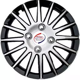 Auto Pearl CDC09 R13  33.02 cm (13 Inch) Press Type Wheel Hubcap with Retention Ring Silver Black Wheel Cover for Datsun Datsun GO T Option CVT Petrol (Set of 4) image 2