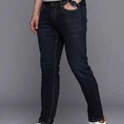 Louis Philippe Jeans Men Smart Fit Skinny Tapered Light Fade Stretchable Jeans image 2