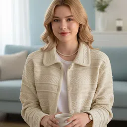 all about you Women Cable Knit Cardigan image 1