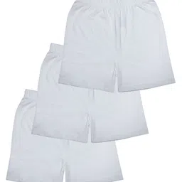 Kiddopanti Pack Of 3 Solid Cycling Shorts - White-picture-23