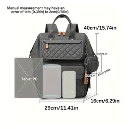 Fabrify Caramello Smart Diaper Bag, Multipurpose Mothers Stylish Travel Backpack, Diaper Bags for Newborn Baby (Grey) image 2