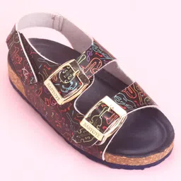 Babyoye Buckle Sandals With Velcro Closure Navy Blue (Print May Vary) image 3