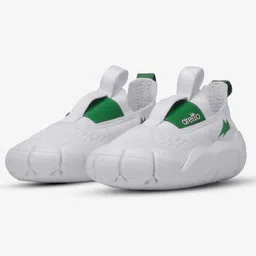 aretto Mesh Detailed  Slip On Shoes - White image 4