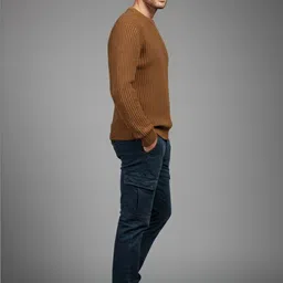 Mast & Harbour Men Ribbed Pullover image 2