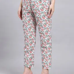 THE FAB FACTORY Floral Printed Mandarin Collar Straight Kurta With Trousers & Dupatta image 2