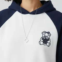 glitchez Graphic Embroidered Raglan Sleeves Hooded Sweatshirt image 2