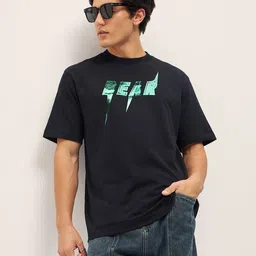 THE BEAR HOUSE Men Graphic Printed Round Neck Cotton Oversized T-shirt-picture-24