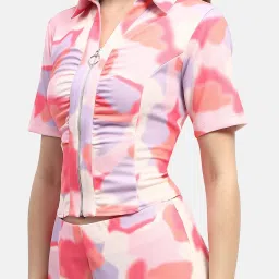 MADAME Red & Pink Printed Co-Ord Set image 5