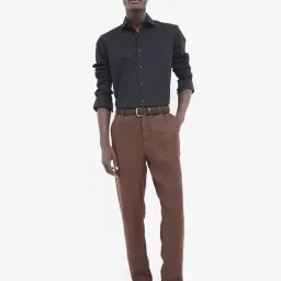 Rare Rabbit Black Regular Fit Solid Shirt image 5