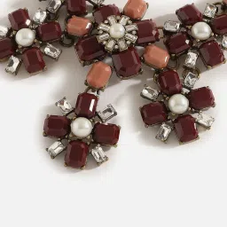 SOHI Multicolor Designer Stone Necklace image 5