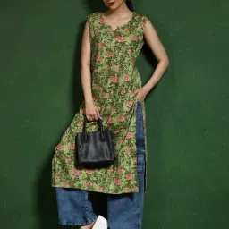 Jaipur Kurti Green Kurtakurtis image 5