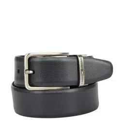TOMMY HILFIGER Navy Leather Reversible Belt For Men-image-28