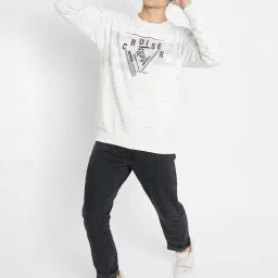 Duke White Alloy(Hairy) Regular Fit Printed Sweatshirt image 5