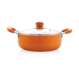 Nirlon Orange Non Stick Induction Based Casserole with Glass Lid - 3.1 L-picture-32