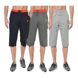 Vimal Jonney Multicolor Regular Fit Capris - Pack of 3-picture-9