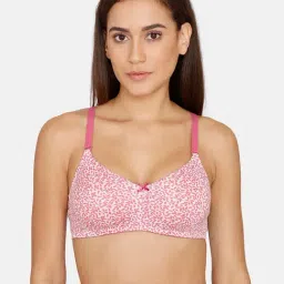 Rosaline by Zivame Pink Non Wired Non Padded T-Shirt Bra-picture-19