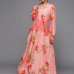 KSUT Pink Printed Anarkali Kurta-picture-22