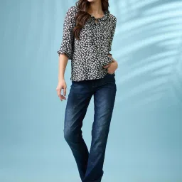 Globus Black Regular Fit Printed Top image 5