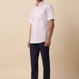 Allen Solly Pink Slim Fit Printed Shirt image 5