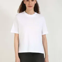 Tommy Hilfiger Optic White Cotton Relaxed Fit T-Shirt-picture-41