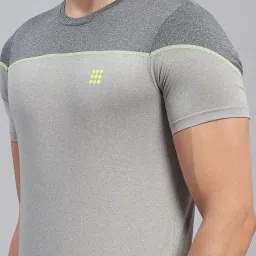 Rock.it Anthera Grey Regular Fit Colour Block T-Shirt image 5