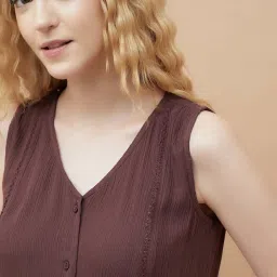 Fame Forever By Lifestyle Brown Regular Fit Top image 5