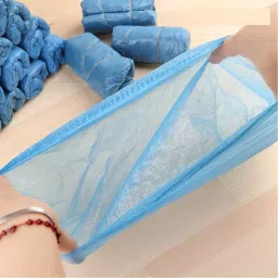 Zureni 30 Micron Universal Blue Disposable Shoe Cover ZR-ODSC04 (Pack of 100 Pcs) image 3