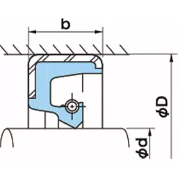NOK SB Type Nitrile Rubber Oil Seal, SB39543018 image 2