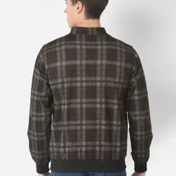 Crimsoune Club Brown & Black Regular Fit Check Reversible Jacket image 2