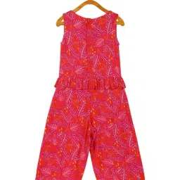 Plum Tree Kids Red Printed Jumpsuit image 2