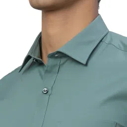 Park Avenue Green Slim Fit Shirt image 5