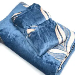 JaipurFabric Multicolor Velvet Printed 300 TC Double Bedsheet with 2 Pillow Covers image 5