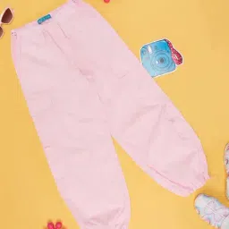 YU by Pantaloons Kids Pink Cotton Regular Fit Joggers-picture-35