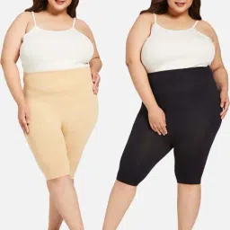 Secrets By ZeroKaata Black & Beige Plain Shapewear-picture-19