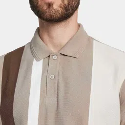 Octave Stone Regular Fit Color-Block Polo T-Shirt image 5