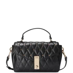 Guess Black BETHEL Quilted Satchel-image-47