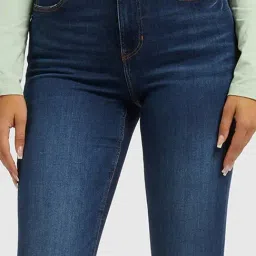 Guess Blue Solid Jeans image 3