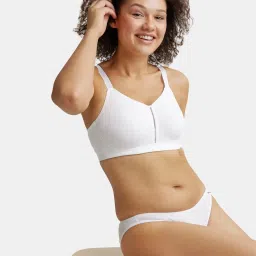 Jockey ES27 Women's Wirefree Non Padded Super Combed Cotton Full Coverage Minimizer Bra image 5