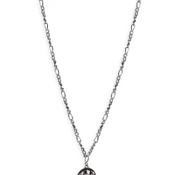 The Bro Code Silver Round Skull Pendant Neckalce chains For Men image 5