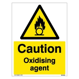 SUNSIGNS  Caution Oxidising Agent Signages Size 900x457 mm HP Print + Vinyl + Sun Board, SN0060-picture-39