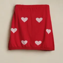 Allen Solly Girls Red Cotton Regular Fit Printed Skirt image 2