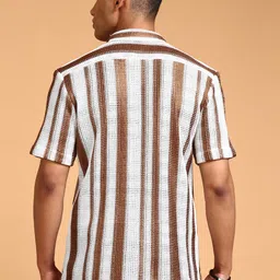 LSD Relaxed Fit Semi Sheer Striped Casual Shirt image 4