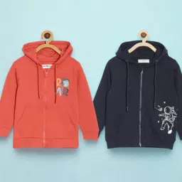 The Mom Store Unisex Rust & Navy blue Printed Sweatshirt Pack of 2-picture-20